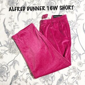 Alfred Dunner Rich Ruby  Velvet Trousers NWT 16 S